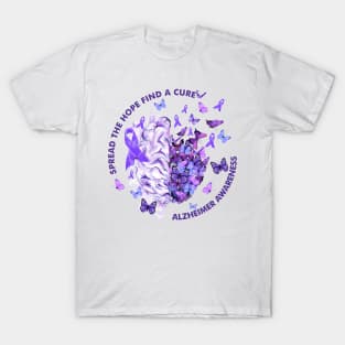 Alzheimer Awareness Spread The Hope Find A Cure T-Shirt